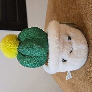 FAO Schwarz 7" Sparklers Cactus Golden Ball Plant Succulent Toy Plush NWT‎ New